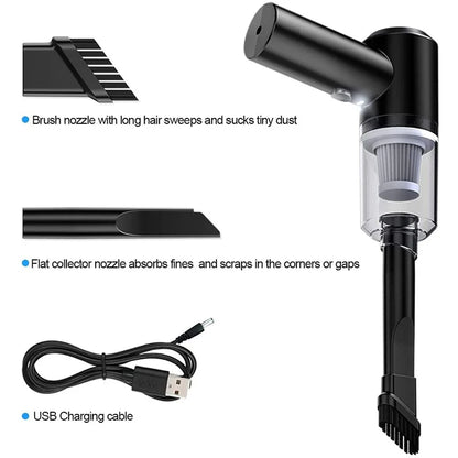 Portable Cordless Mini Vacuum Cleaner – 2-in-1 Rechargeable Handheld Dust Cleaner
