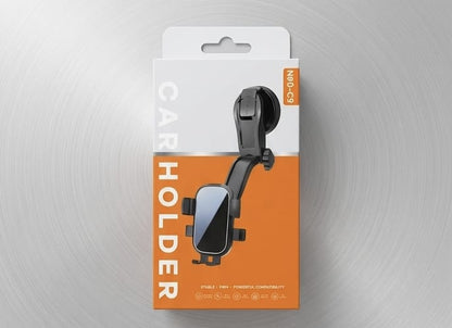 360° Vacuum Suction Car Phone Holder | Dashboard & Windshield Mobile Mount