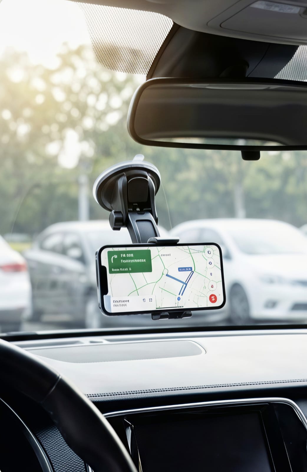 360° Vacuum Suction Car Phone Holder | Dashboard & Windshield Mobile Mount