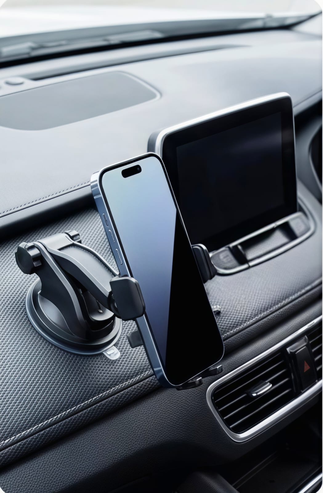 360° Vacuum Suction Car Phone Holder | Dashboard & Windshield Mobile Mount
