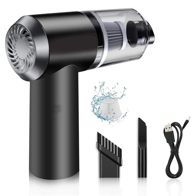Portable Cordless Mini Vacuum Cleaner – 2-in-1 Rechargeable Handheld Dust Cleaner